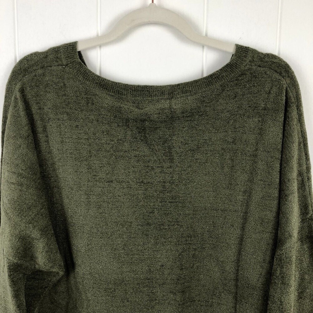 Barefoot Dreams Slouchy Pullover in Olive Large - Picture 12 of 14